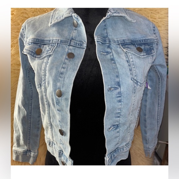 Nordstrom Denim Jacket with Artistic Eye Design - Picture 2 of 6